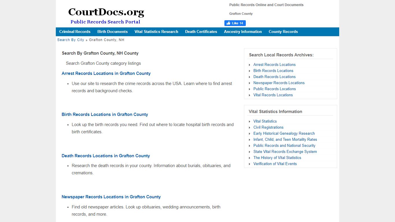 Public Records Online in Grafton County, NH